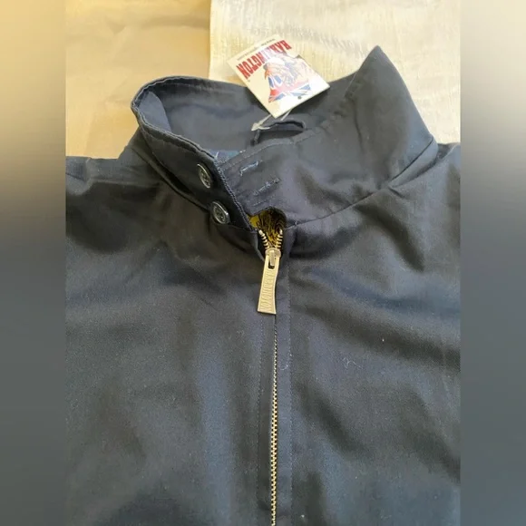 NWT Harrington Zip Jacket Dark Navy Blue Large - Picture 9 of 9